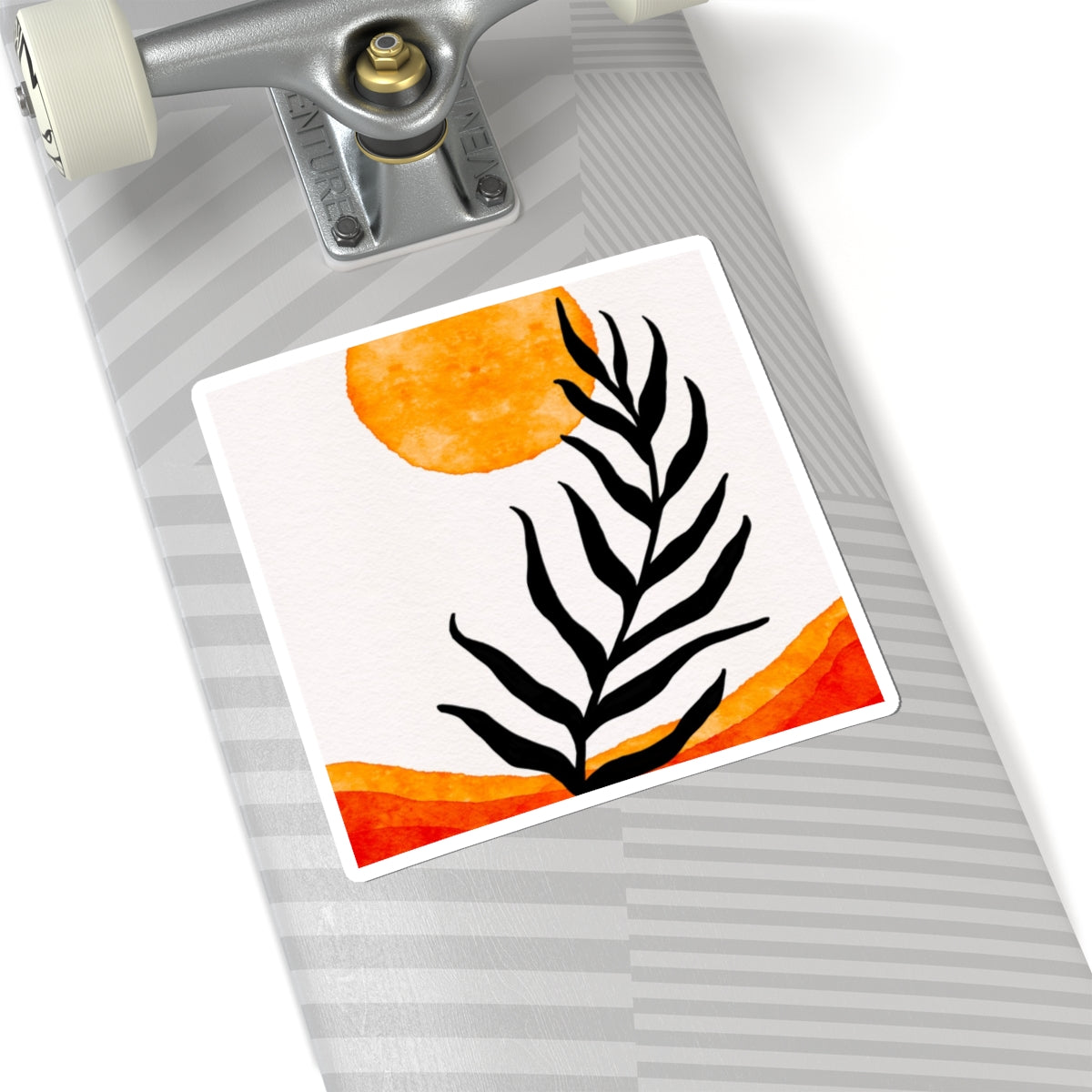 Sunset Leaf Kiss-Cut Stickers for Aesthetic Decor, Laptop Stickers, Journal Accessories, Floral Art, Gifts for Nature Lovers