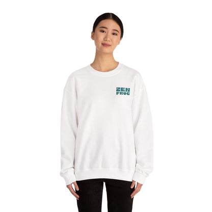 Zen Frog Crewneck Sweatshirt - Relaxed Vibe, Unisex Sweatshirt, Perfect for Cozy Days, Gift for Meditation Lovers, Casual Fashion
