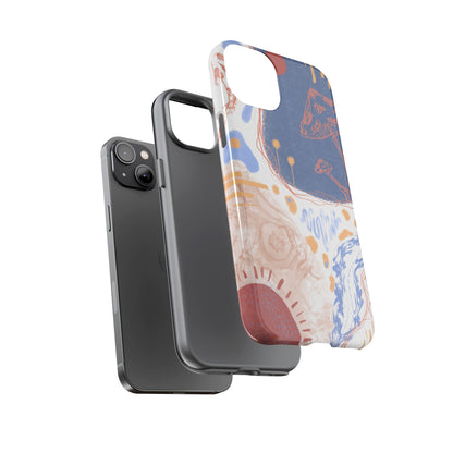 Artistic Phone Case with Abstract Design, Tough Phone Case, Unique Gift, Trendy Accessories, Modern Art Case, Stylish Tech Gear