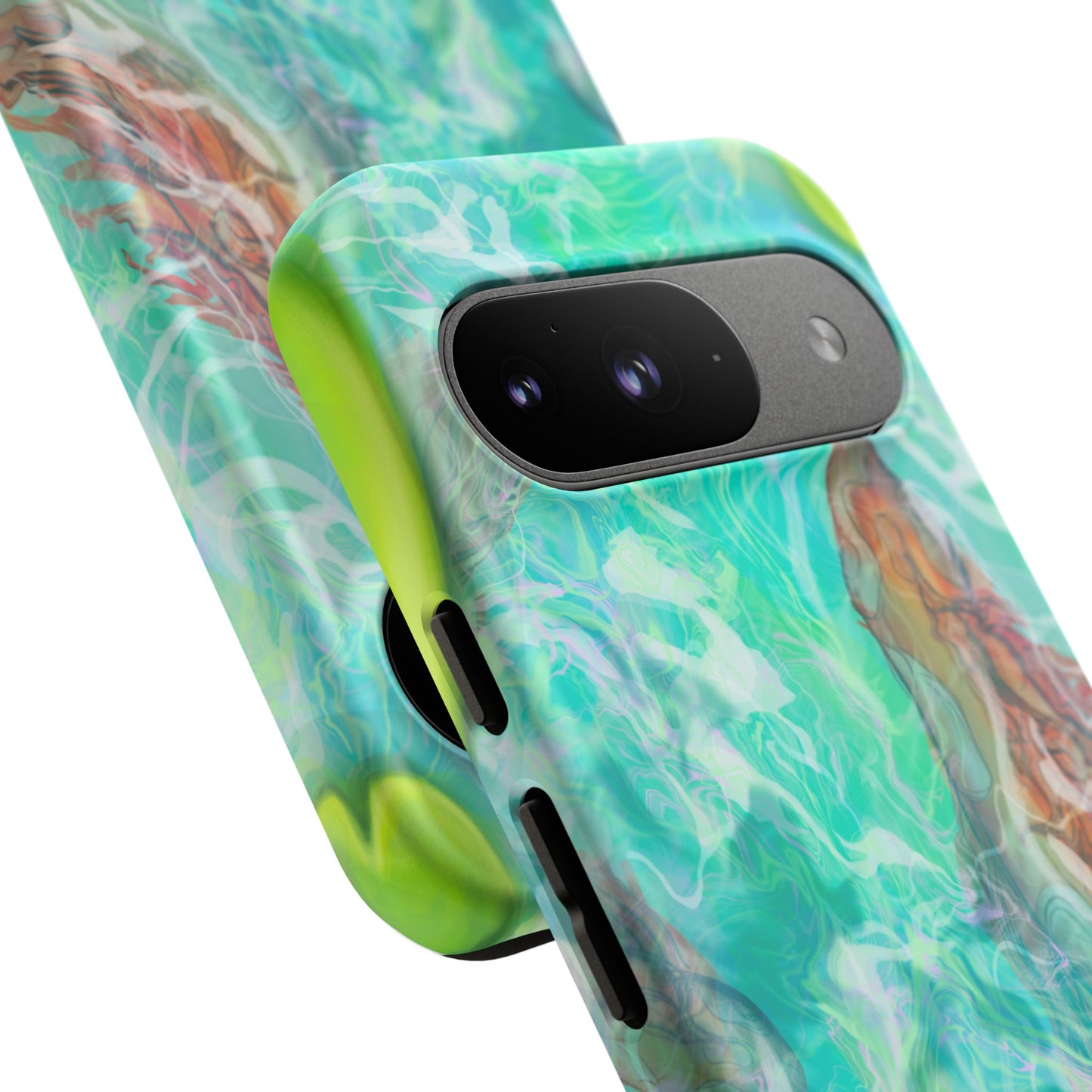 Watercolor Phone Case, Nature Lover Gift, Tough Phone Cover, Phone Accessory, Unique Design for Spring/Summer, Lily Pad, Fish Pond