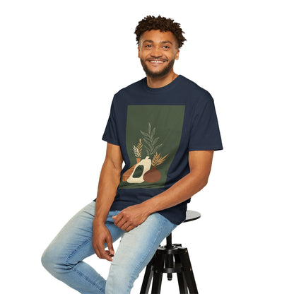 Earthy Bohemian T-Shirt with Botanical Design, Casual Tee for Nature Lovers, Gift for Plant Enthusiasts, Eco-Friendly Fashion, Everyday Wear