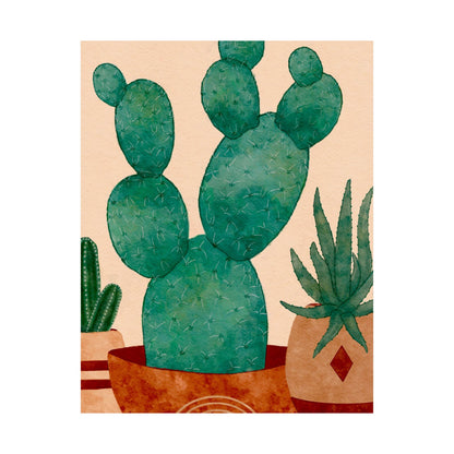 Cactus Art Print, Matte Vertical Posters, Botanical Decor, Green Home Art, Nature Wall Art, Gifts for Plant Lovers