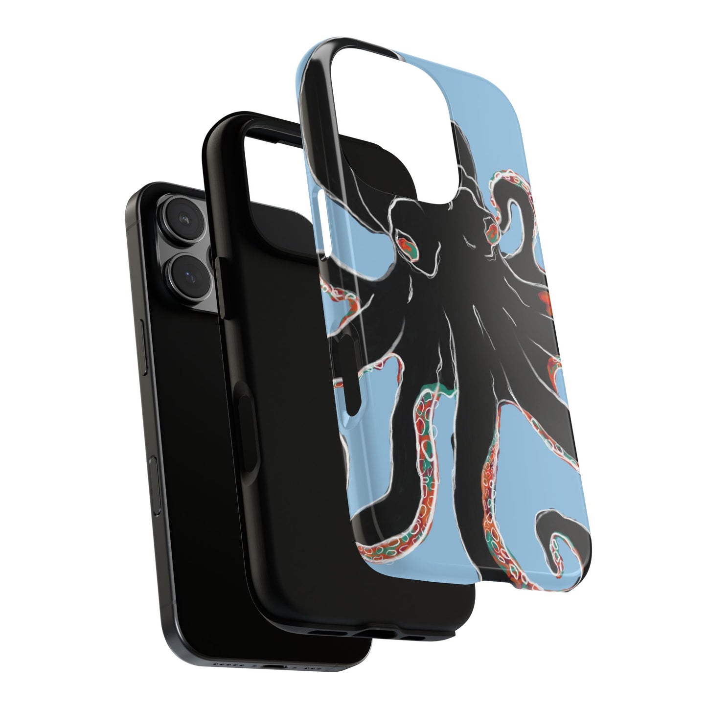 Octopus Tough Phone Case, Sea Creature Design, Ocean Lover Gift, Unique Phone Cover, Underwater Artwork