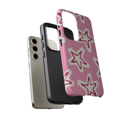 Starry Pink Phone Case | Tough Cases for Trendy Protection, Cute Gift, Fun Design, Holiday Match, Everyday Use