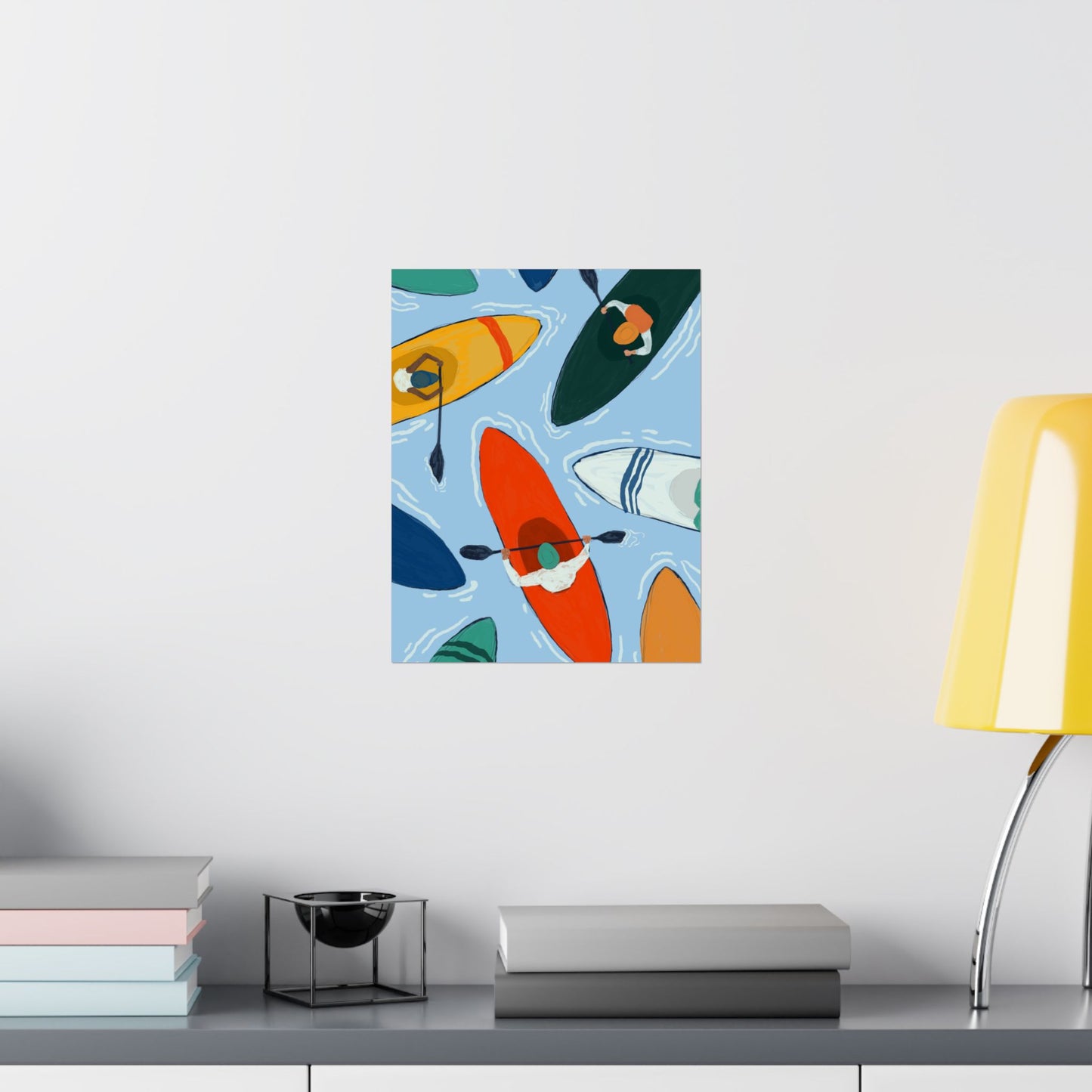 Kayaking Adventure Poster, Water Sports Wall Art, Nautical Home Decor, Gift for Him/Her, Summer Vibes