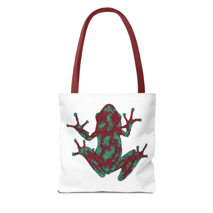 Frog Art Tote Bag, Eco-Friendly Shopping Bag, Nature Lover Gift, Stylish Reusable Tote, Unique Animal Print Purse