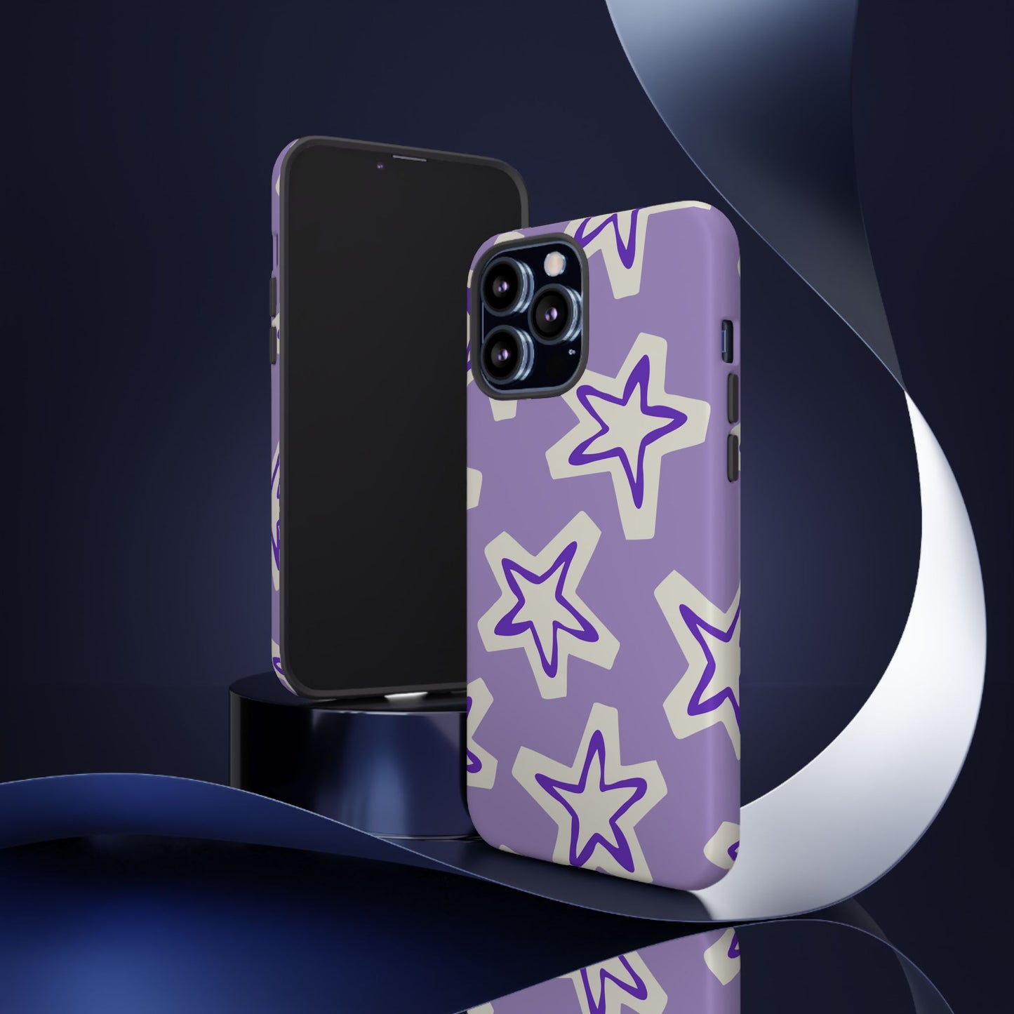 Starry Pattern Phone Case, Cute Star Design, Tough Phone Cover, Gifts for Her, Stylish Phone Accessory
