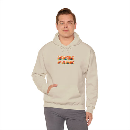 Vibrant Unisex Hoodie with Zen Frog and Snake Design, Cool Gift for Nature Lovers, Casual Wear for All Occasions, Gift for Her, Cool Hoodies
