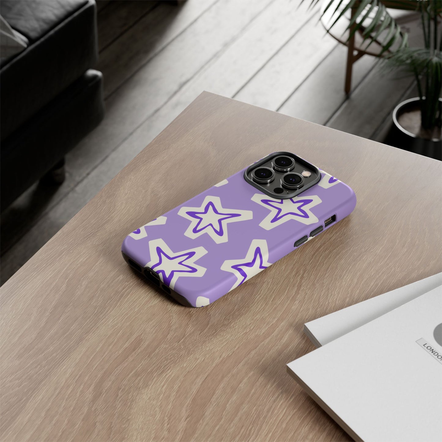 Starry Pattern Phone Case, Cute Star Design, Tough Phone Cover, Gifts for Her, Stylish Phone Accessory