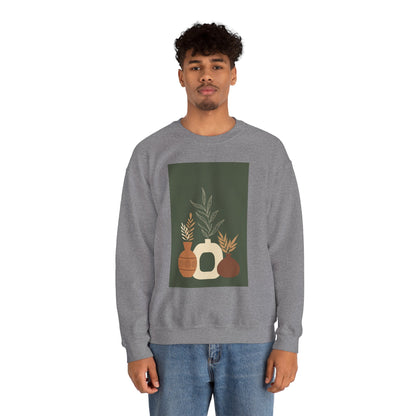 Fall-Inspired Botanical Crewneck Sweatshirt, Cozy Sweatshirt for Women, Warm Unisex Sweater, Autumn Gift,  Plant Lover Apparel