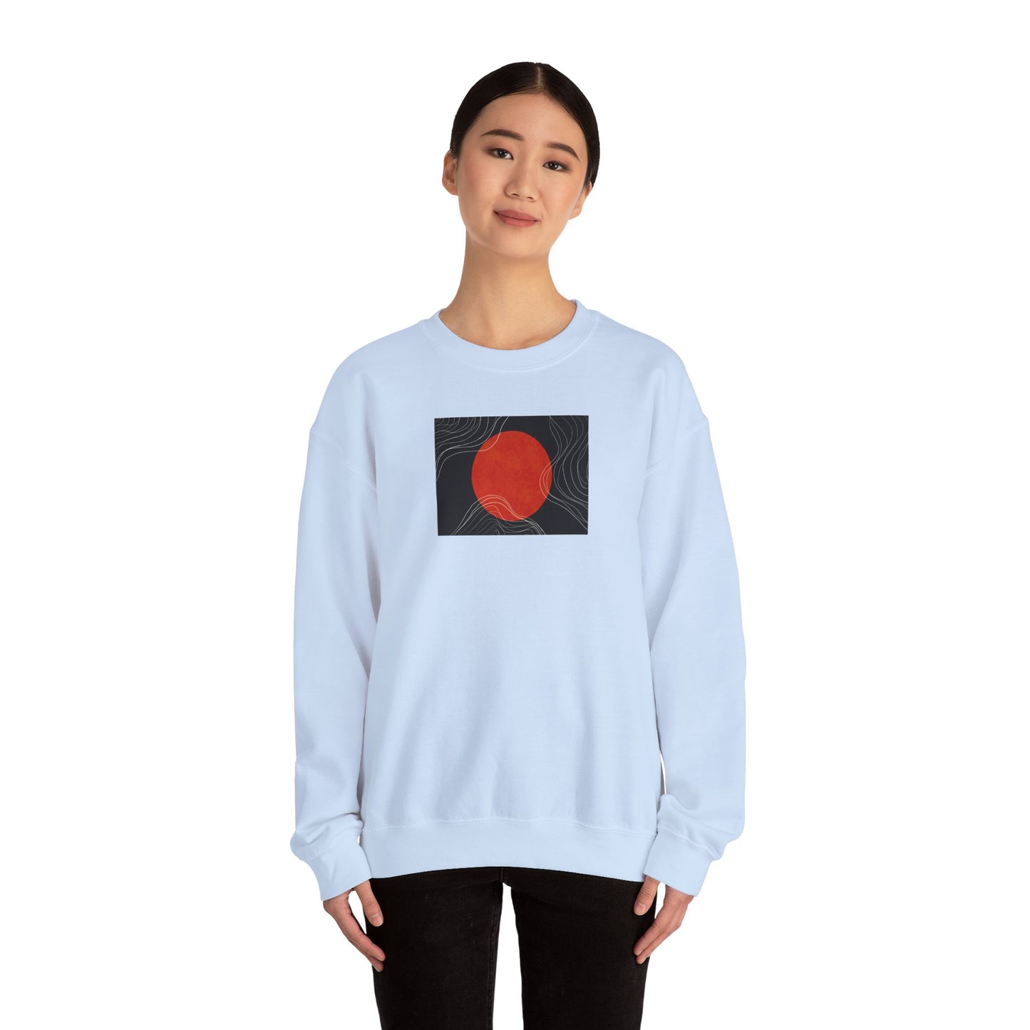 Minimalist Sunset Crewneck Sweatshirt, Cozy Unisex Sweater for Everyday Wear, Gift for Fall, Layering Essential