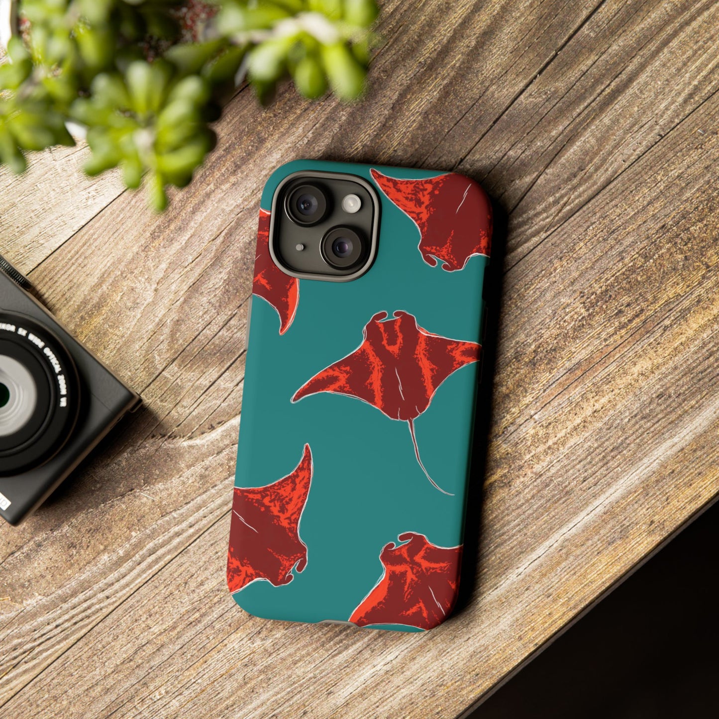Manta Ray Phone Case, Tropical Phone Cover, Ocean Vibe Accessories, Summer Gift Idea, Marine Animal Merchandise