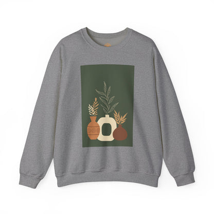 Fall-Inspired Botanical Crewneck Sweatshirt, Cozy Sweatshirt for Women, Warm Unisex Sweater, Autumn Gift,  Plant Lover Apparel