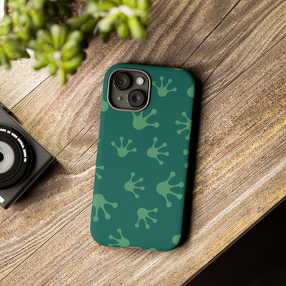 Frog Print Phone Case, Nature Lover Gift, Eco-Friendly Cover, Fun Green Design, Unique Frog Accessories