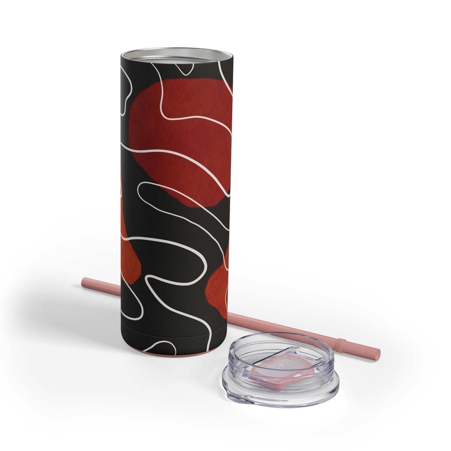Stylish Matte Tumbler with Abstract Design, Perfect for Gifts, Travel, Coffee Lovers, Home Decor, and Reusable Drinkware