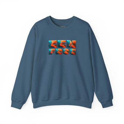 Zen Frog Crewneck Sweatshirt, Cozy Unisex Sweatshirt, Relaxed Fit Fashion, Perfect Gift for Friends, Everyday Style, Casual Wear, Simple Moon Design, Gift for Him, Gift for Her