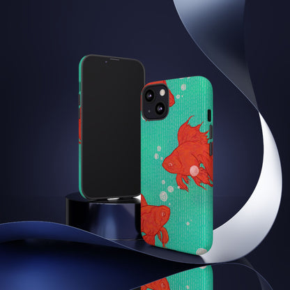 Vibrant Goldfish Phone Case, Colorful iPhone Cover, Ocean Vibe Accessory, Unique Gift for Fish Lovers, Cute Phone Cases