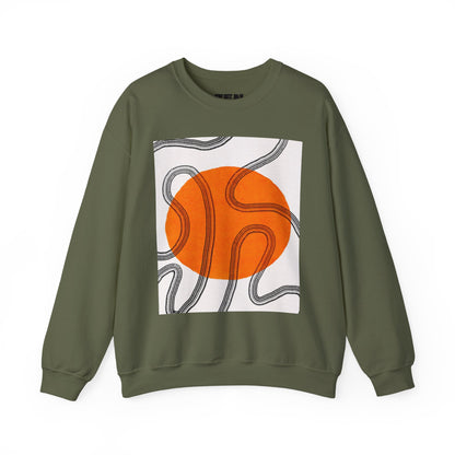 Retro Abstract Art Crewneck Sweatshirt, Cozy Graphic Pullover, Unisex Casualwear, Perfect Gift for Art Lovers, Fall Fashion Essential, Gift for Him, Gift for Her