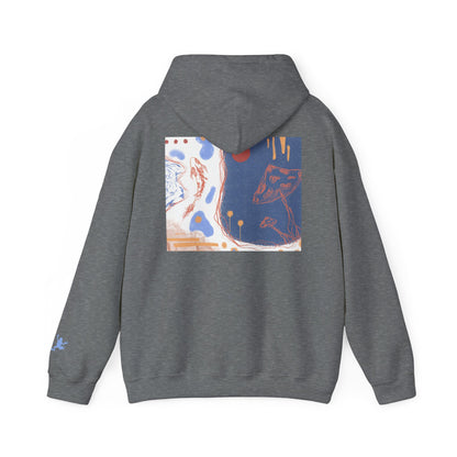 Artistic Unisex Hooded Sweatshirt - Cozy Streetwear for Comfort, Gift for Art Lovers, Perfect for Fall, Casual Style