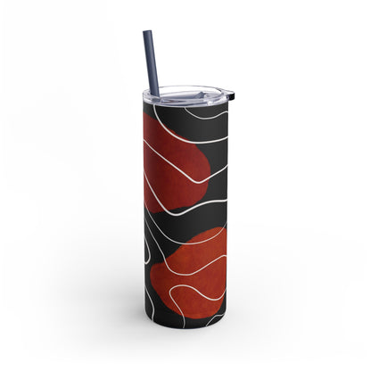 Stylish Matte Tumbler with Abstract Design, Perfect for Gifts, Travel, Coffee Lovers, Home Decor, and Reusable Drinkware