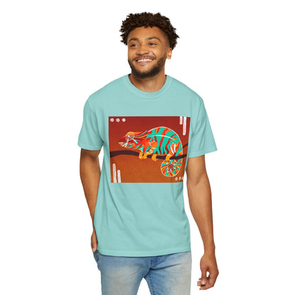 Vibrant Chameleon T-Shirt | Eco-friendly Fashion Tee, Unisex Graphic Tee, Animal Lover Shirt, Gift for Nature Enthusiasts