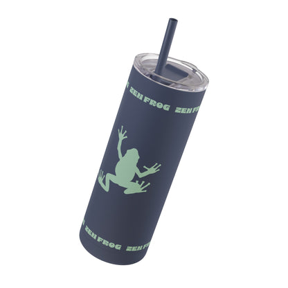 Zen Frog Skinny Tumbler, 20oz - Unique Drinkware for Nature Lovers, Eco-friendly Gift, Travel Cup, Summer Hydration, Stylish Reusable Cup
