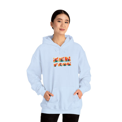 Vibrant Unisex Hoodie with Zen Frog and Snake Design, Cool Gift for Nature Lovers, Casual Wear for All Occasions, Gift for Her, Cool Hoodies
