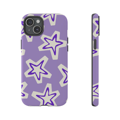 Starry Pattern Phone Case, Cute Star Design, Tough Phone Cover, Gifts for Her, Stylish Phone Accessory