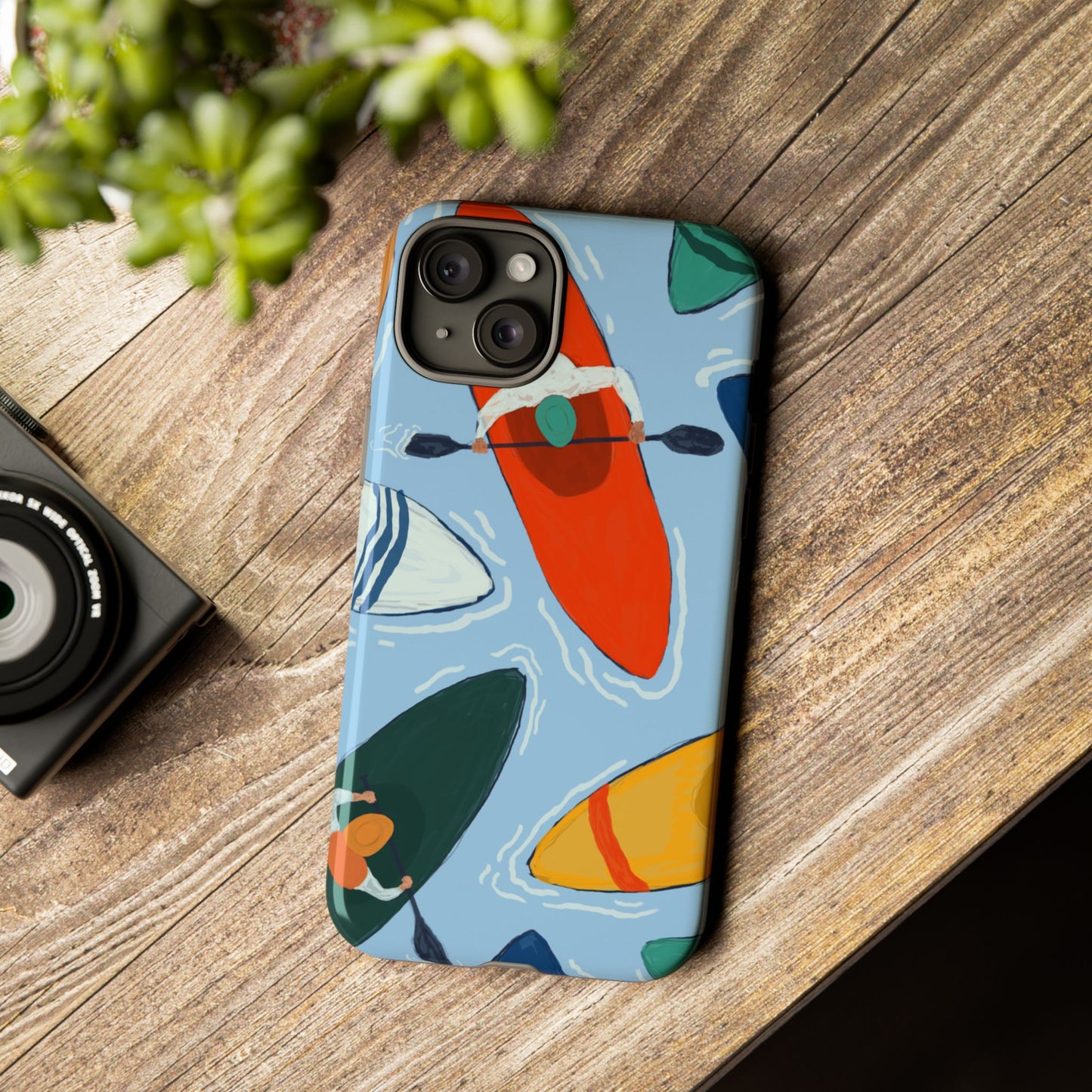 Kayak Phone Case - Tough Cases for Outdoor Enthusiasts, Birthday Gifts, Adventure Gear, Kayaking Accessories, Nature Lover Decor, Artsy Phone Cases