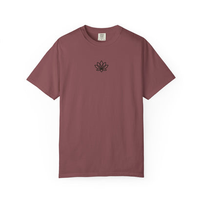Lotus Bloom Unisex T-shirt, Soft Cotton Tee, Spiritual Gift, Meditation Wear, Casual Daily Outfit, Nature Lover Apparel