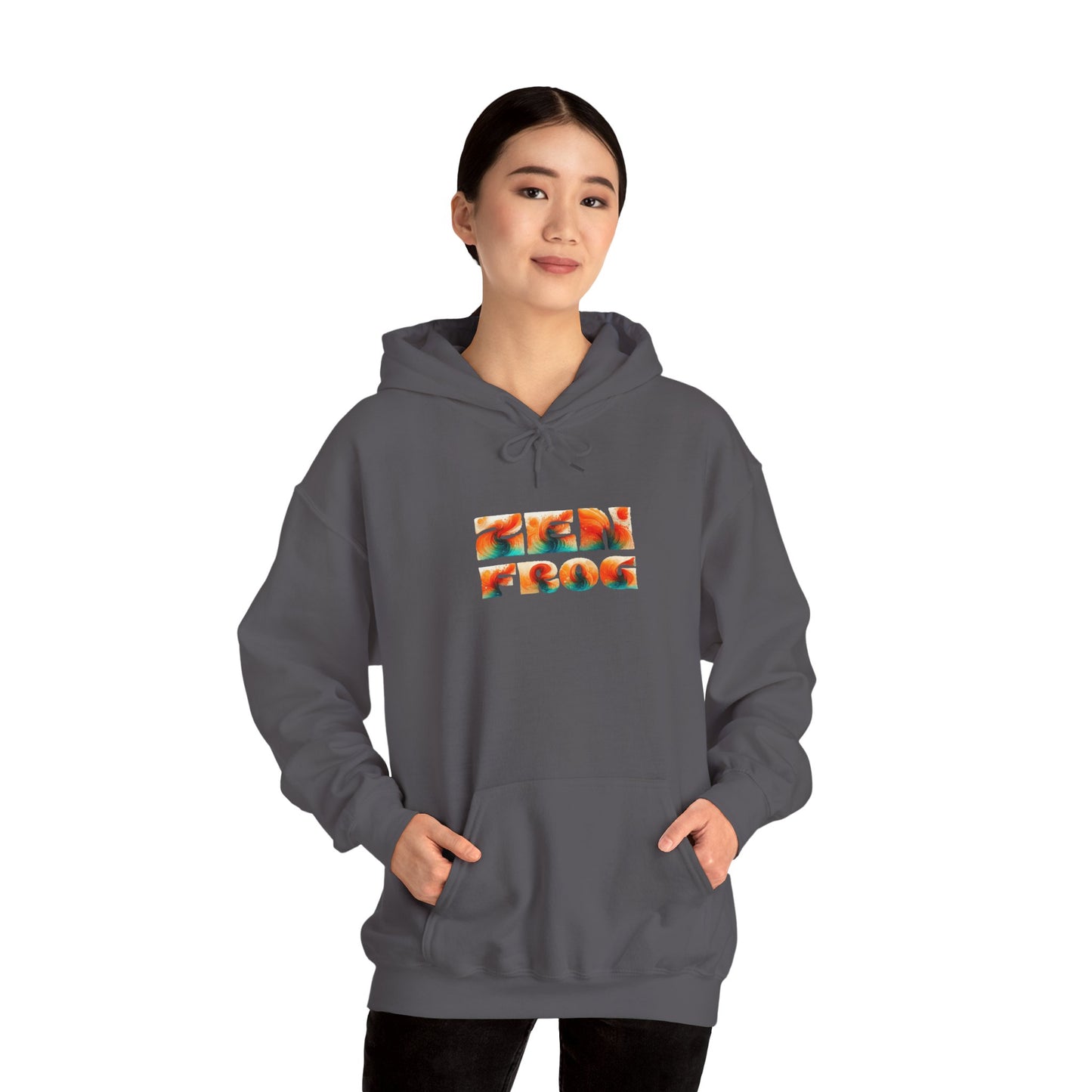 Vibrant Unisex Hoodie with Zen Frog and Snake Design, Cool Gift for Nature Lovers, Casual Wear for All Occasions, Gift for Her, Cool Hoodies