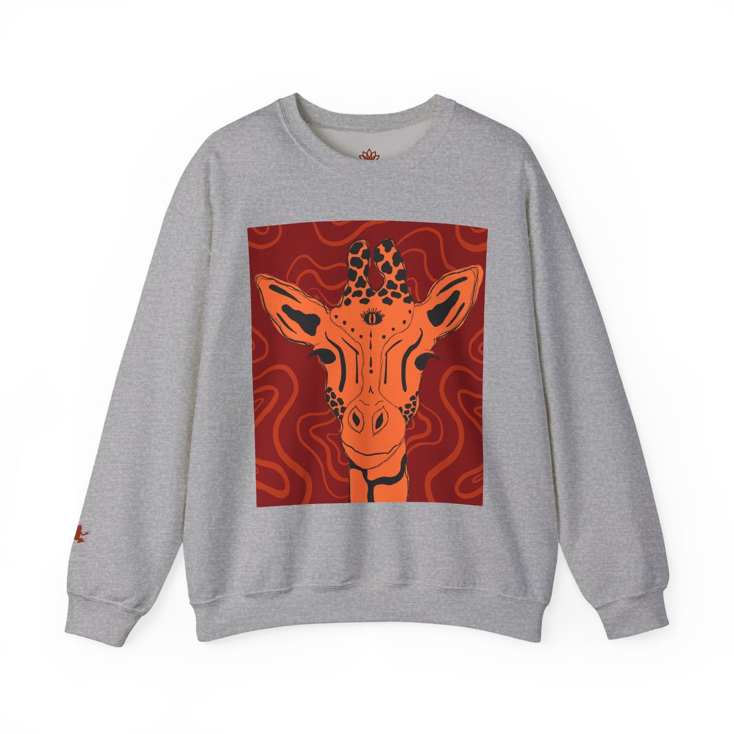 Giraffe Art Crewneck Sweatshirt, Cozy Giraffe Sweatshirt, Animal Lover Gift, Unique Sweatshirt for Friends, Cute Animal Apparel