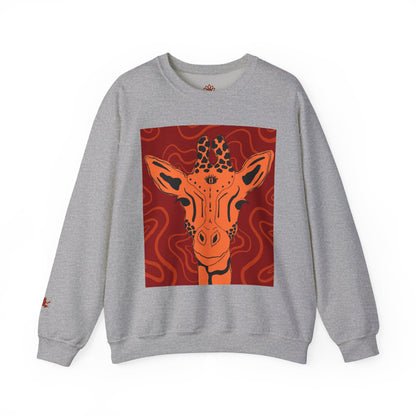 Giraffe Art Crewneck Sweatshirt, Cozy Giraffe Sweatshirt, Animal Lover Gift, Unique Sweatshirt for Friends, Cute Animal Apparel