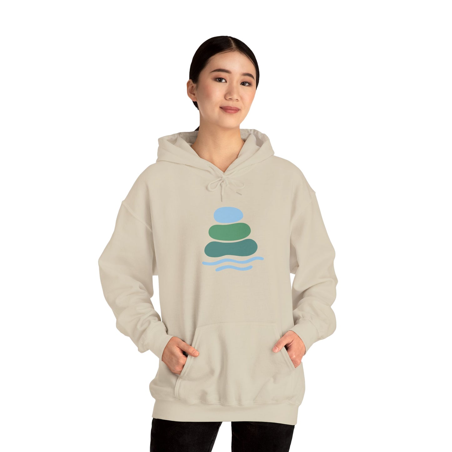 Zen-Inspired Unisex Hooded Sweatshirt, Relaxing Sweatshirt, Comfortable Hoodie, Gift for Meditation Lovers, Cozy Outerwear for All Occasions