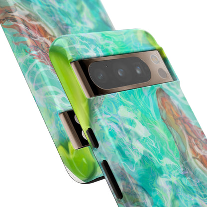 Watercolor Phone Case, Nature Lover Gift, Tough Phone Cover, Phone Accessory, Unique Design for Spring/Summer, Lily Pad, Fish Pond