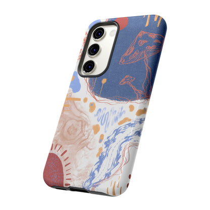 Artistic Phone Case with Abstract Design, Tough Phone Case, Unique Gift, Trendy Accessories, Modern Art Case, Stylish Tech Gear
