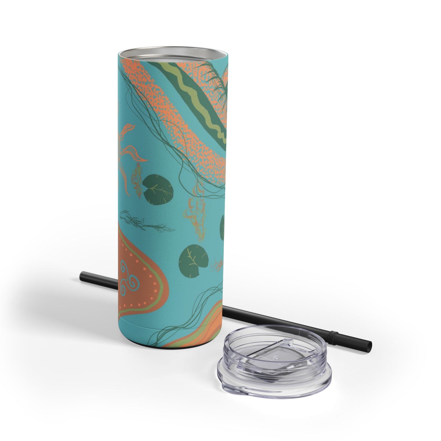 Vibrant Skinny Tumbler, Colorful Drinkware, Reusable Travel Mug, Eco-friendly Gift, Summer Hydration Cup, Stylish Beverage Container