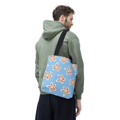 Starry Blue Tote Bag | Stylish Grocery Tote, Eco-Friendly Bag, Beach Bag, Weekend Getaway, Custom Design
