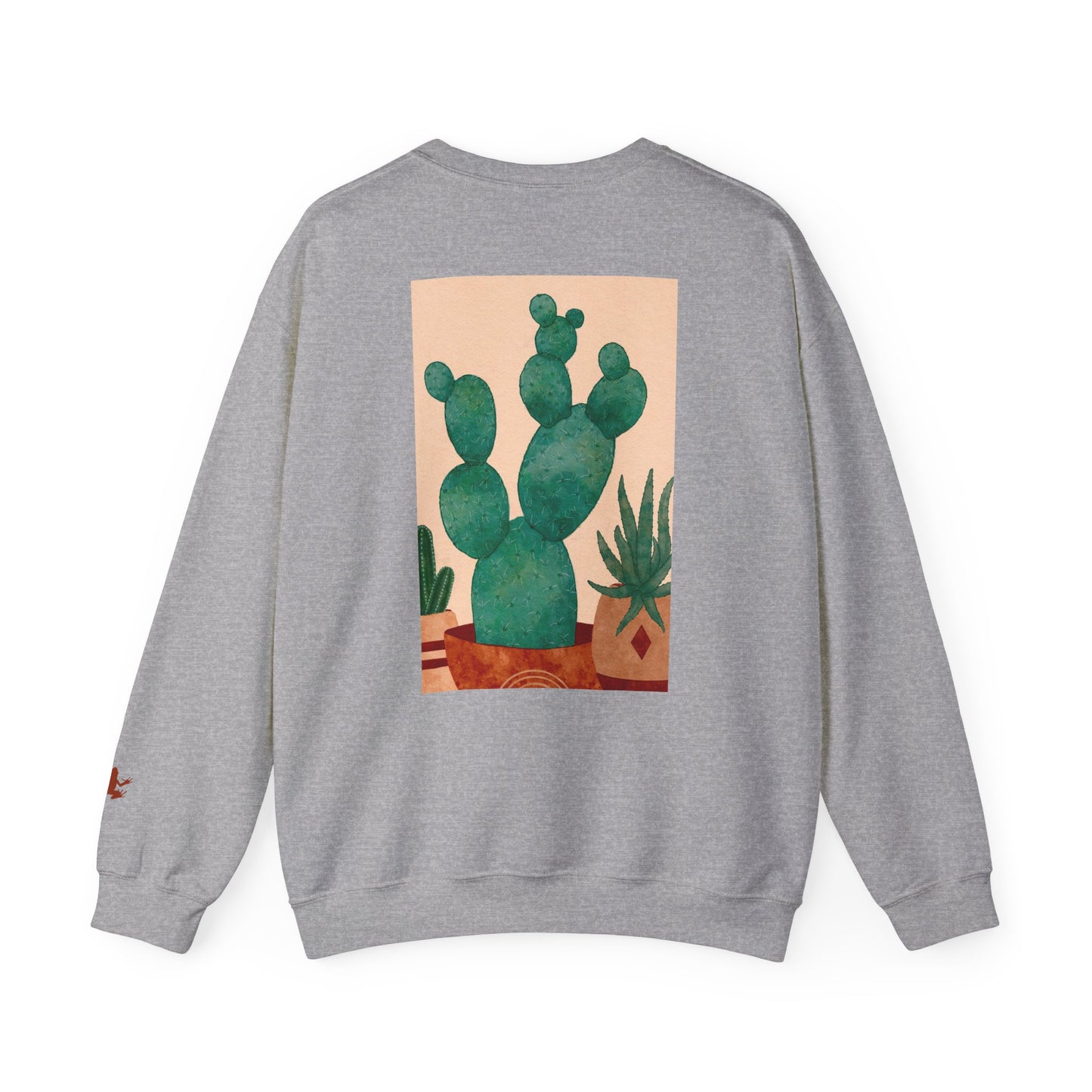 Cactus Art Crewneck Sweatshirt - Cozy unisex pullover, perfect for plant lovers, everyday wear, gifts for him/her, and casual outings