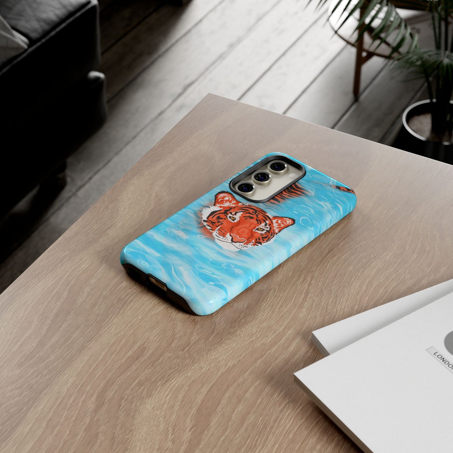 Vibrant Tiger Phone Case, Wildlife Lover Gift, Phone Accessories, Animal Print Case, Summer Vibe, Cool Phone Cover