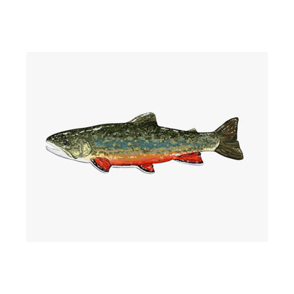 Trout Fishing Matte Horizontal Poster, Rustic Wall Art, Nature Lover Gift, Fishing Decor, Farmhouse Wall Decor