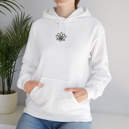 Lotus & Sun Graphic Hoodie - Cozy Unisex Sweatshirt, Trendy Casual Wear, Yoga Gift, Inspirational Apparel, Relaxed Style