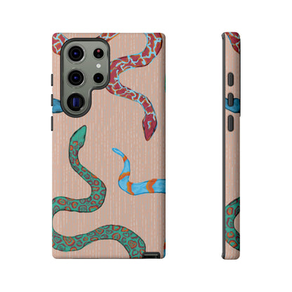 Colorful Snake Phone Case, Tough Phone Case, Unique Phone Cover, Animal Print Case, Gifts for Her, Trendy Accessories