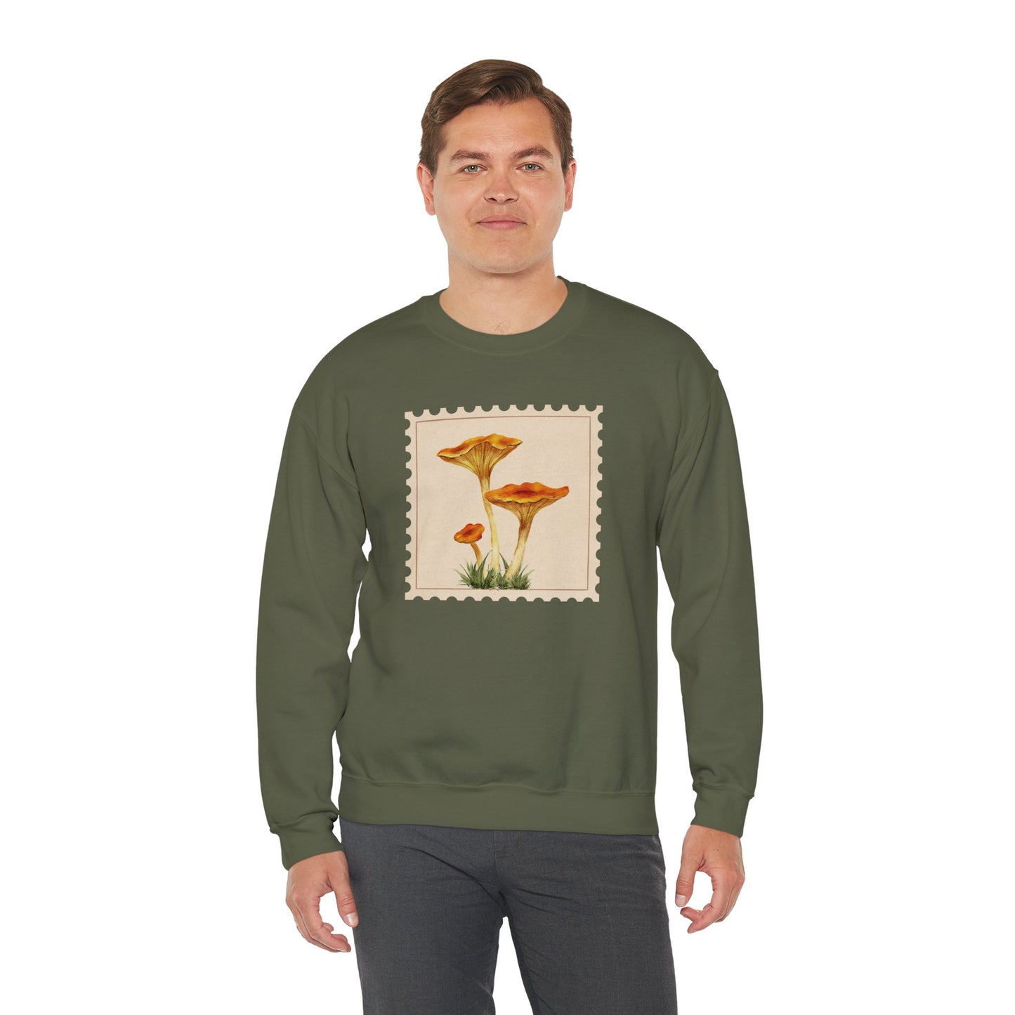 Vintage Floral Crewneck Sweatshirt, Cozy Fall Wear, Unisex Gift, Mushroom Art Apparel, Nature Lover Outfit, Comfy Mushroom Crewneck, Vintage Style