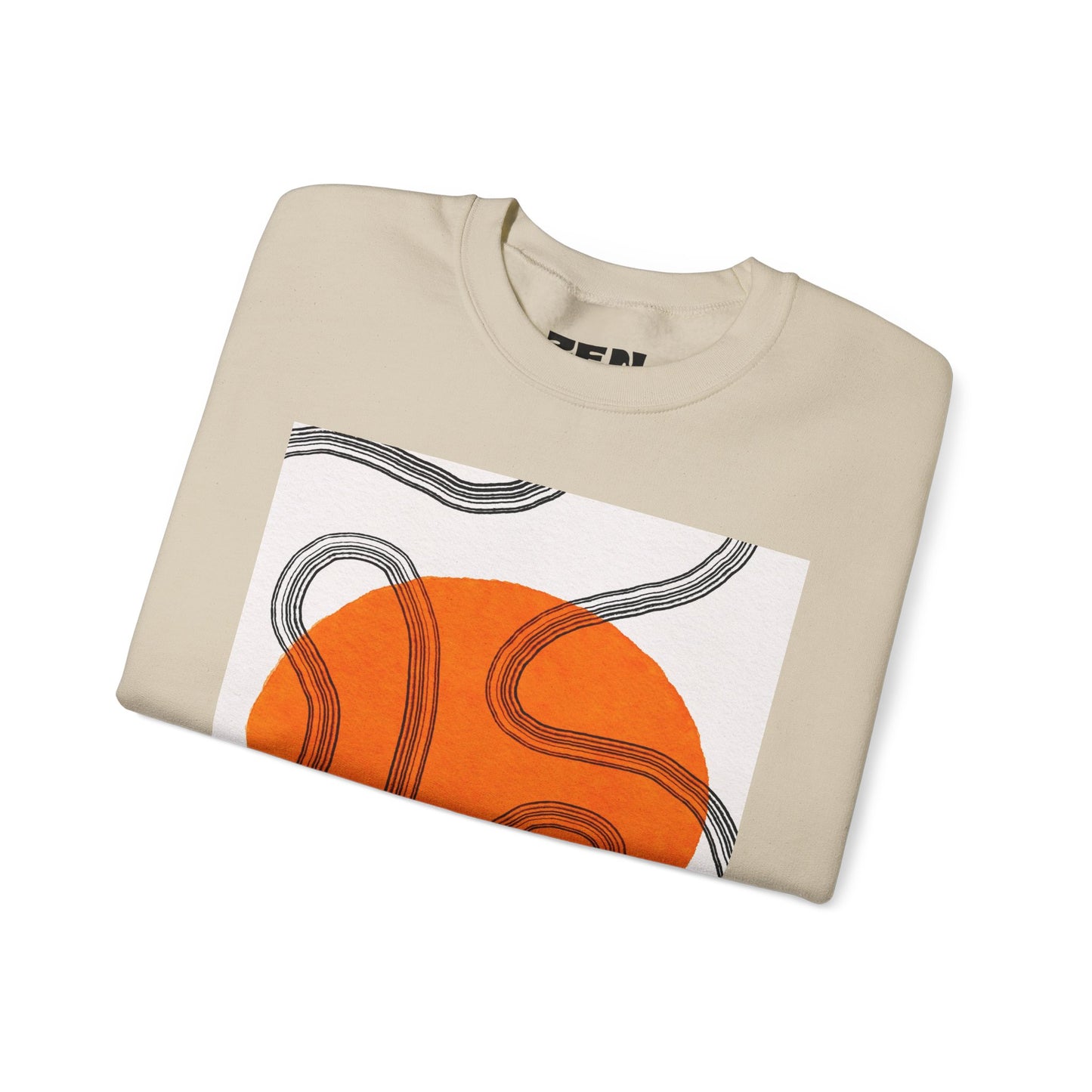 Retro Abstract Art Crewneck Sweatshirt, Cozy Graphic Pullover, Unisex Casualwear, Perfect Gift for Art Lovers, Fall Fashion Essential, Gift for Him, Gift for Her