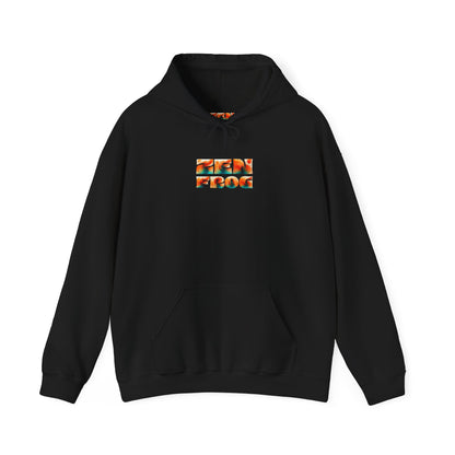 Zen Frog Hooded Sweatshirt - Cozy Unisex Hoodie, Casual Wear, Spring Fashion, Unique Gifts, Streetwear Style, Simple Moon Design, Gift for Him, Gift for Her