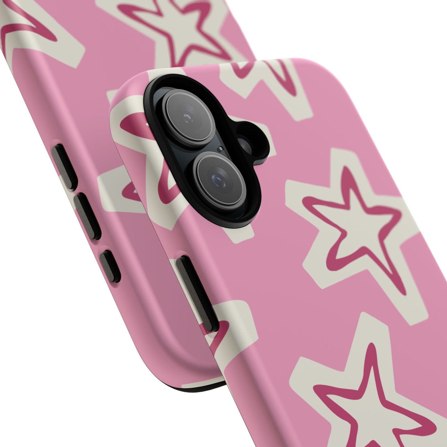 Starry Pink Phone Case | Tough Cases for Trendy Protection, Cute Gift, Fun Design, Holiday Match, Everyday Use