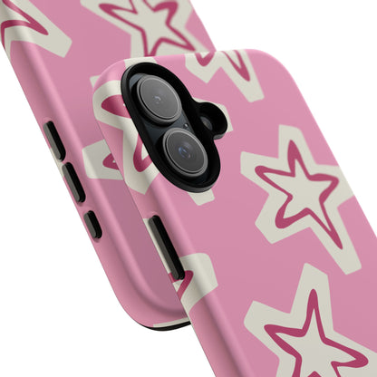 Starry Pink Phone Case | Tough Cases for Trendy Protection, Cute Gift, Fun Design, Holiday Match, Everyday Use
