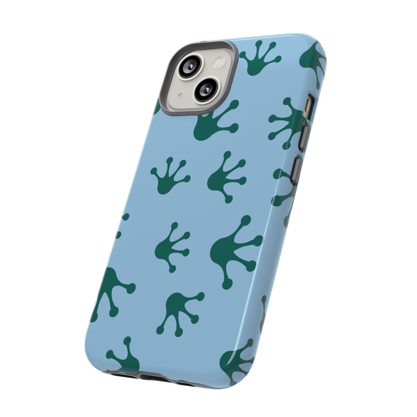 Frog Pattern Phone Case, Tough Cases for Nature Lovers, Unique Gift for Kids, Eco-Friendly Accessories, Stylish Cell Phone Cover, Cute Frog Print Pattern, Artsy Phone Cases