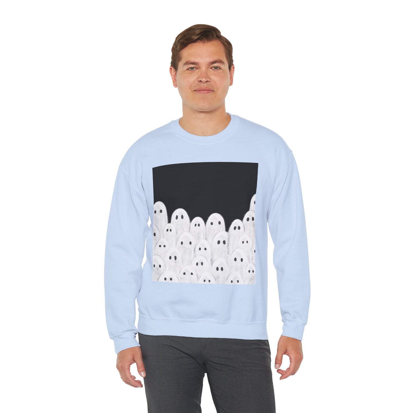Painted Ghosts Crewneck | Cozy Sweatshirt, Perfect for Halloween, Fall, and Spooky Season